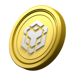 BNB coin decorative graphic in the community trust section of Binance